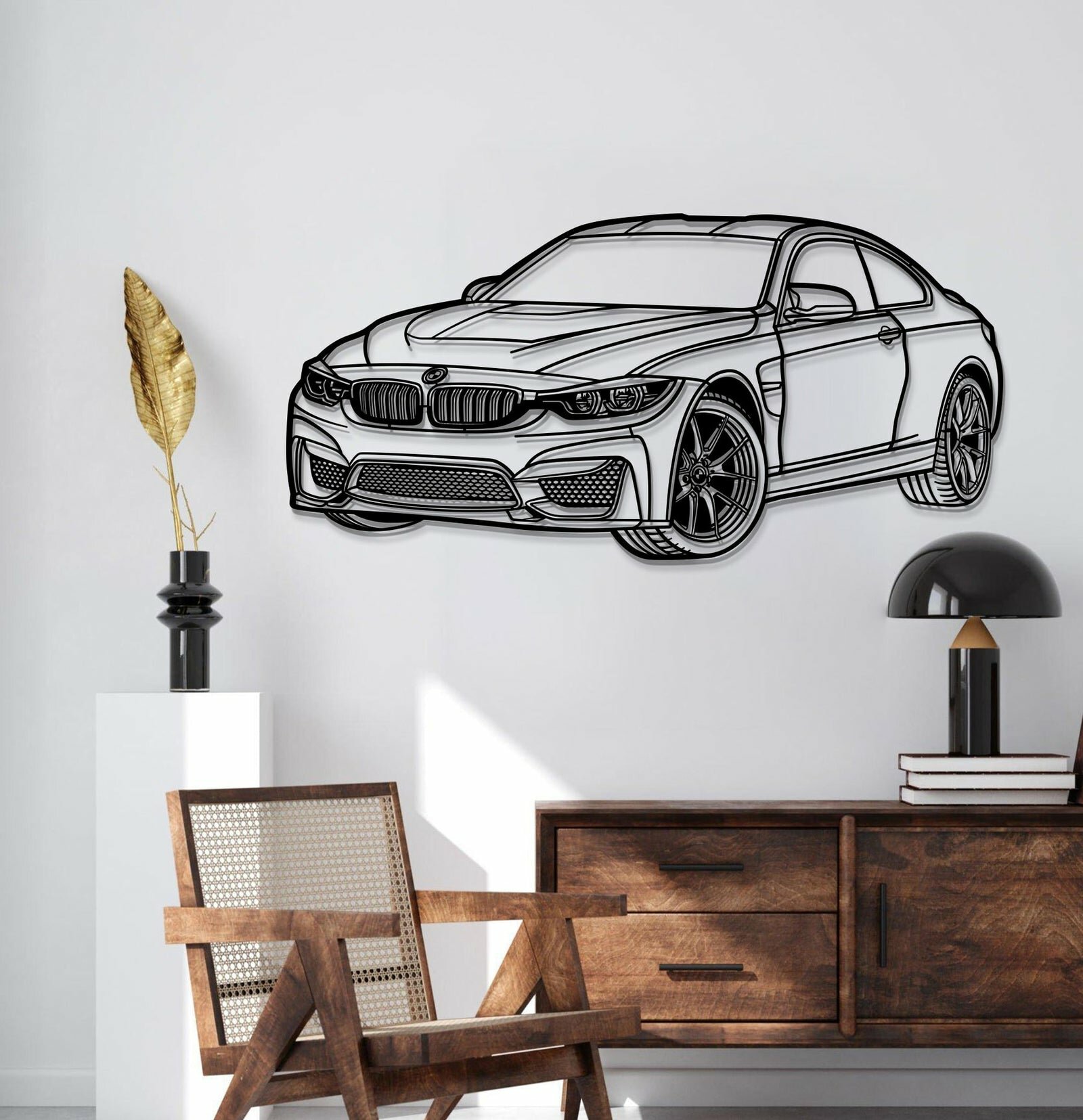 2014 F82 M4 PERSPECTIVE METAL CAR WALL ART