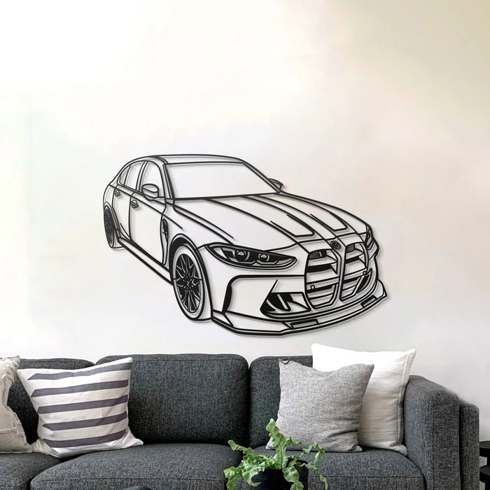 2021 M3 G80 COMPETITION PERSPECTIVE METAL CAR WALL ART - MT0467