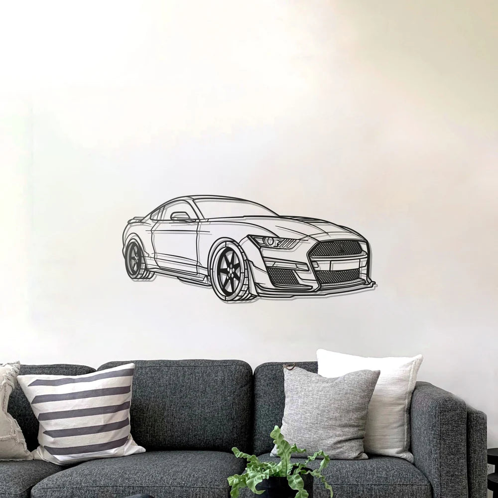 MUSTANG SHELBY GT500 PERSPECTIVE METAL CAR WALL ART - MT0445