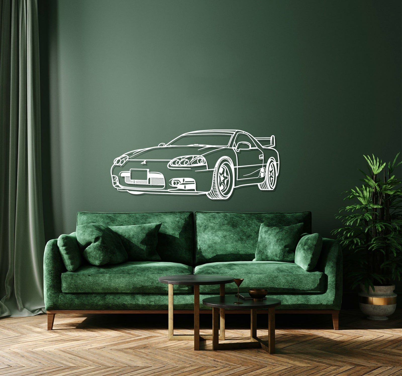 1999 3000GT PERSPECTIVE METAL CAR WALL ART - MT0455