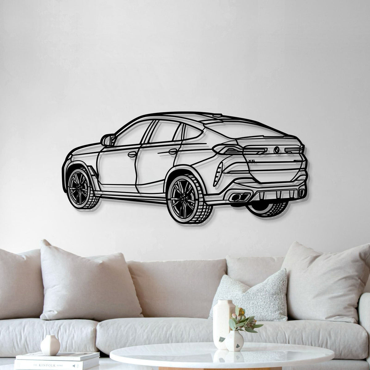 X6 PERSPECTIVE METAL CAR WALL ART