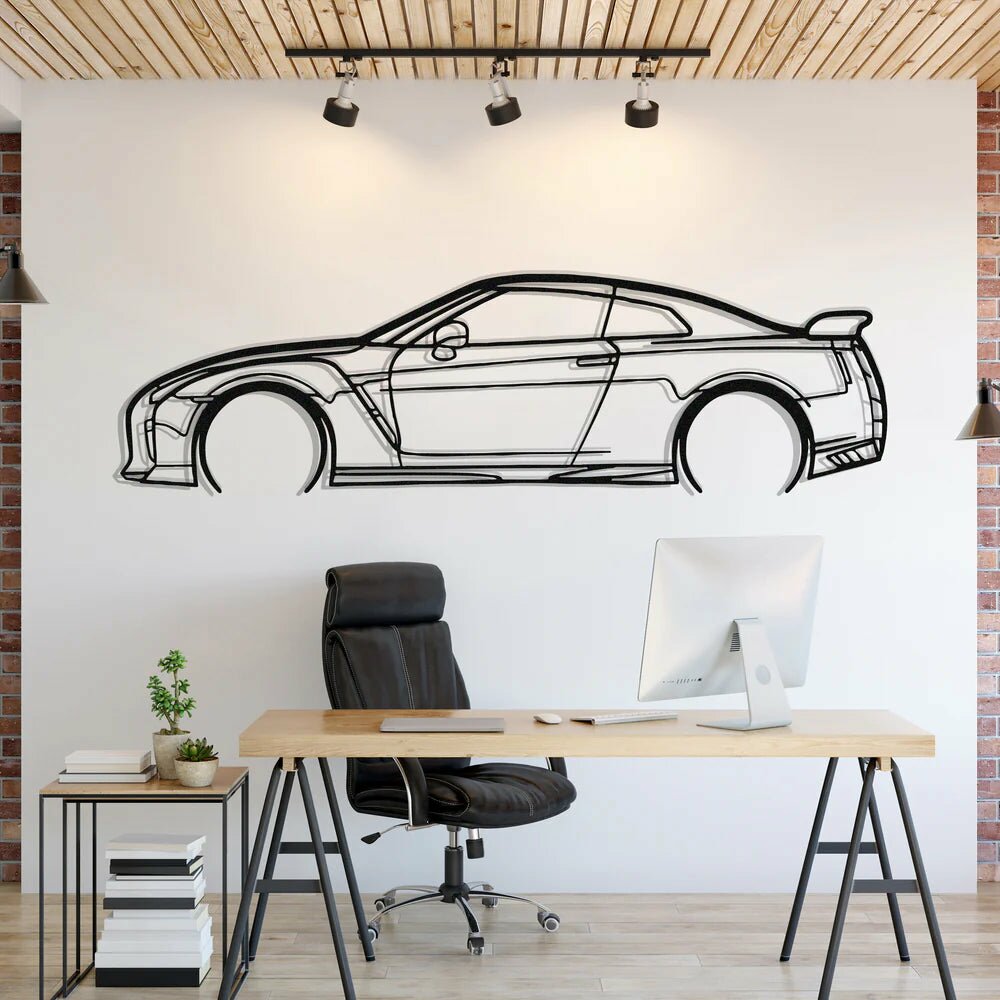 GTR R-35 DETAILED METAL CAR WALL ART - MT0989