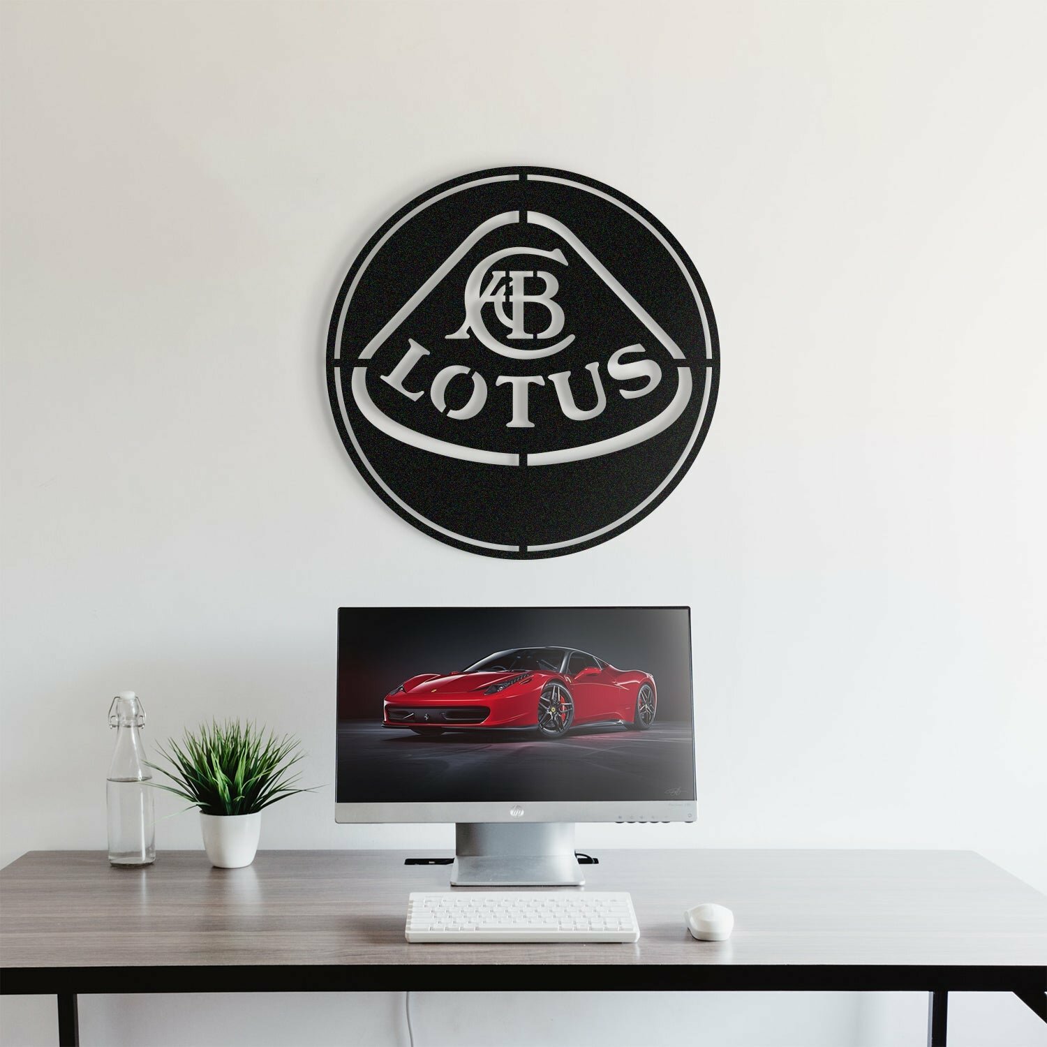 LOTUS METAL CAR EMBLEM - MT1003