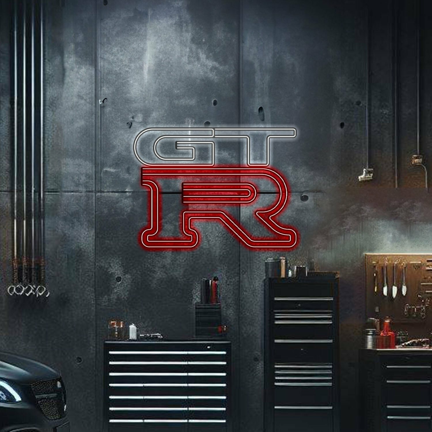 GT-R METAL NEON CAR EMBLEM - MTN0059