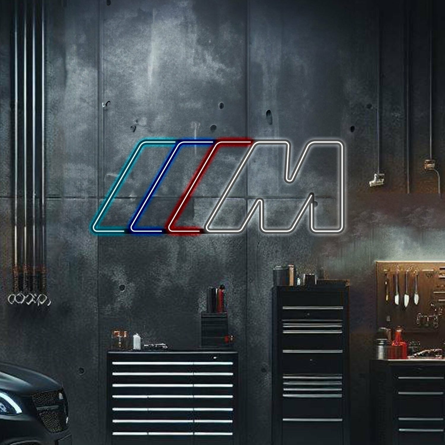 BMW M METAL NEON CAR EMBLEM - MTN0061